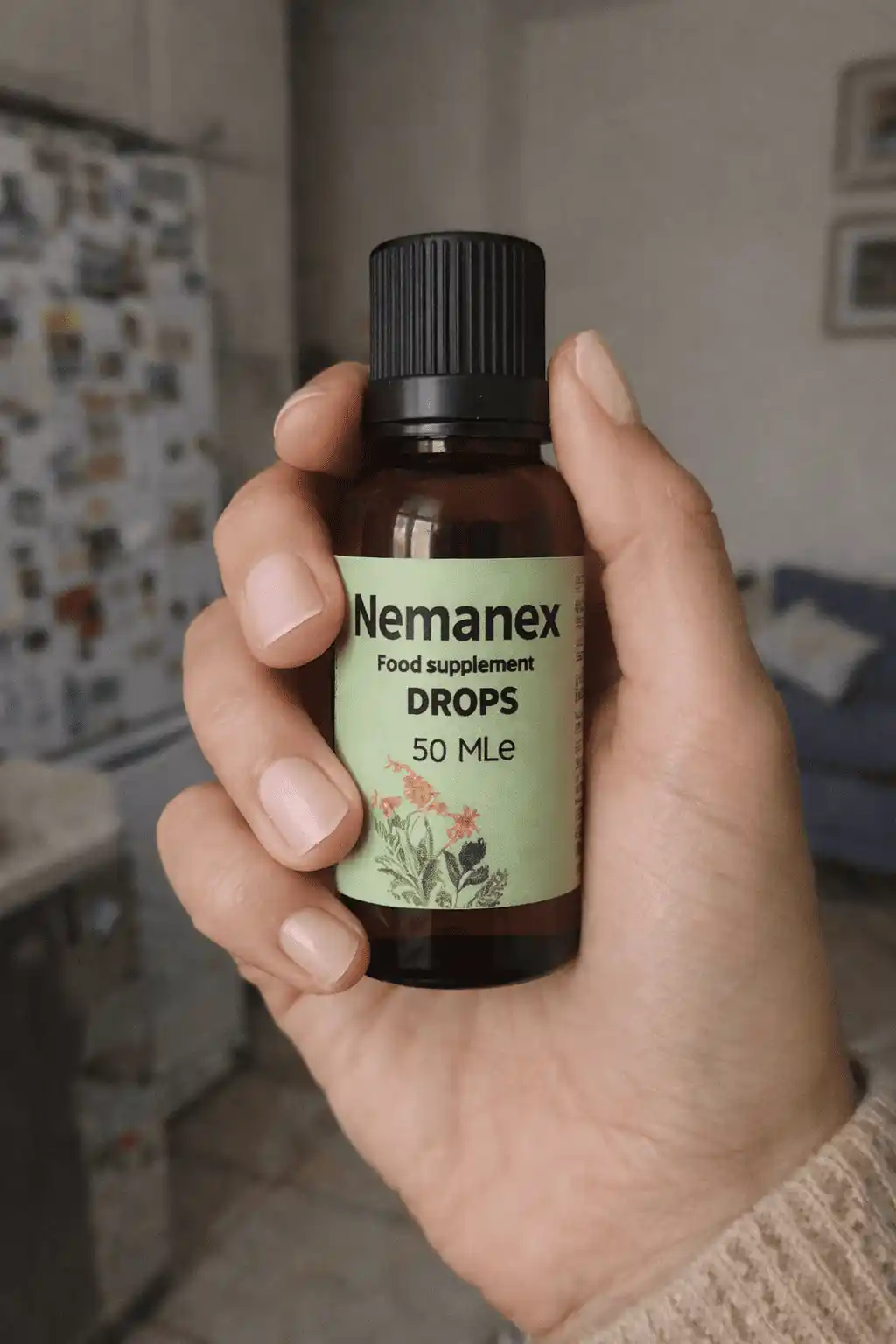 Envase de Nemanex recibido en Barcelona